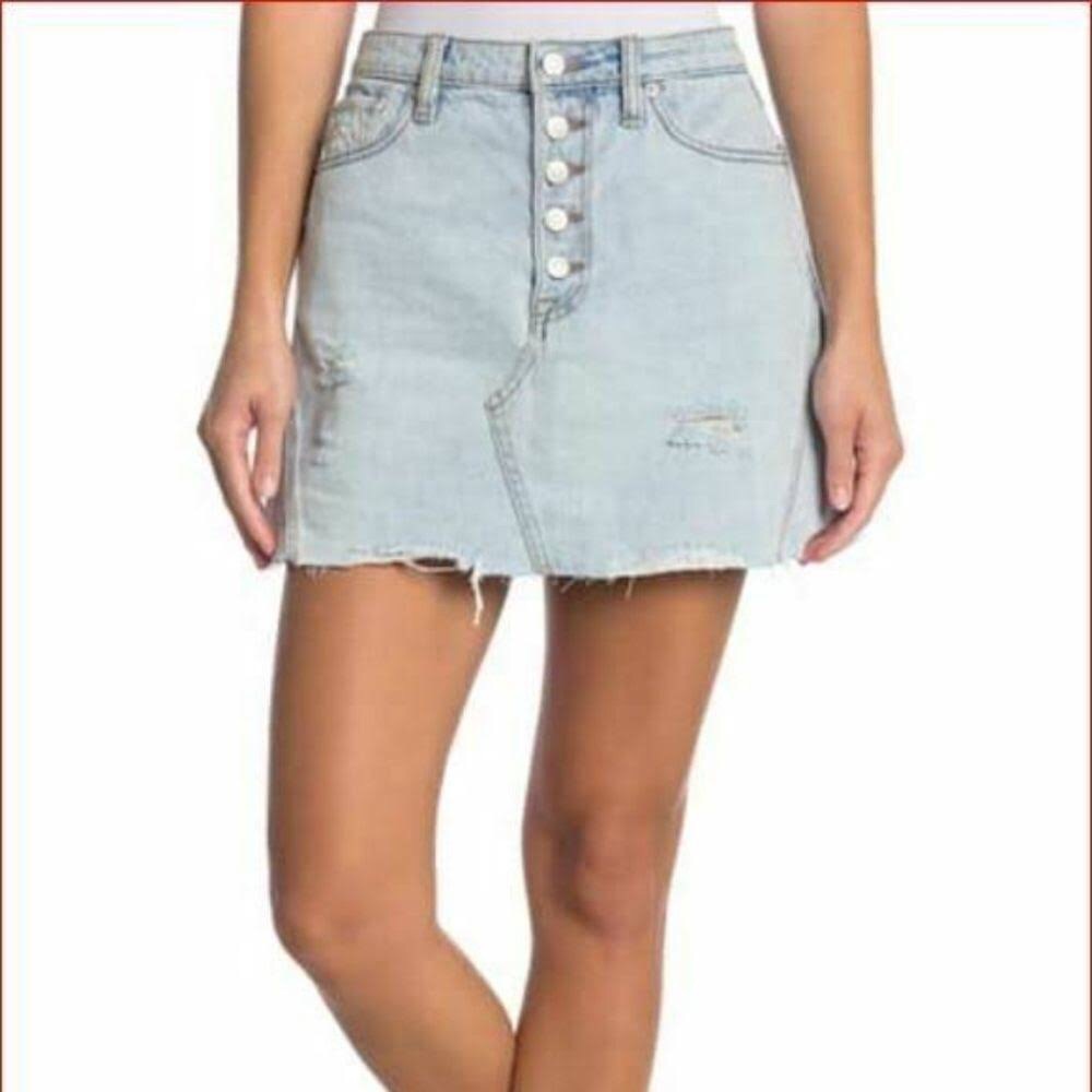 NWT free people Jean mini skirt 25
